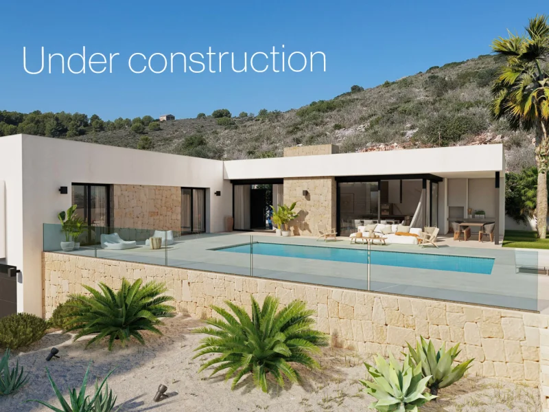 Villa moderna en construcción en Pedreguer, Monte Solana