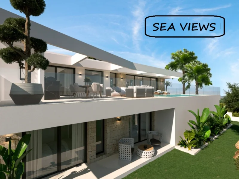 Villa moderna con vistas al mar en Casanova, Calpe
