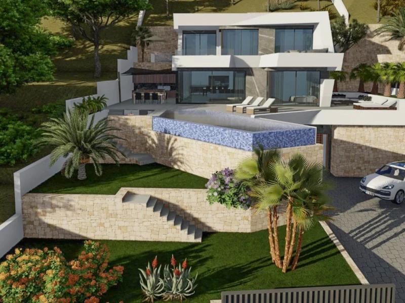 Proyecto de villa moderna con vistas al mar en Calpe