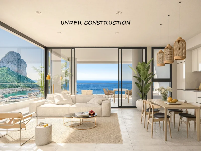 Apartamento de obra nueva en Calpe, Salinas con vistas al mar