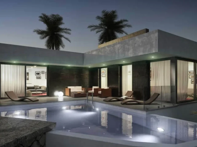 Villa moderna de obra nueva en Pedreguer, Monte Solana con piscina