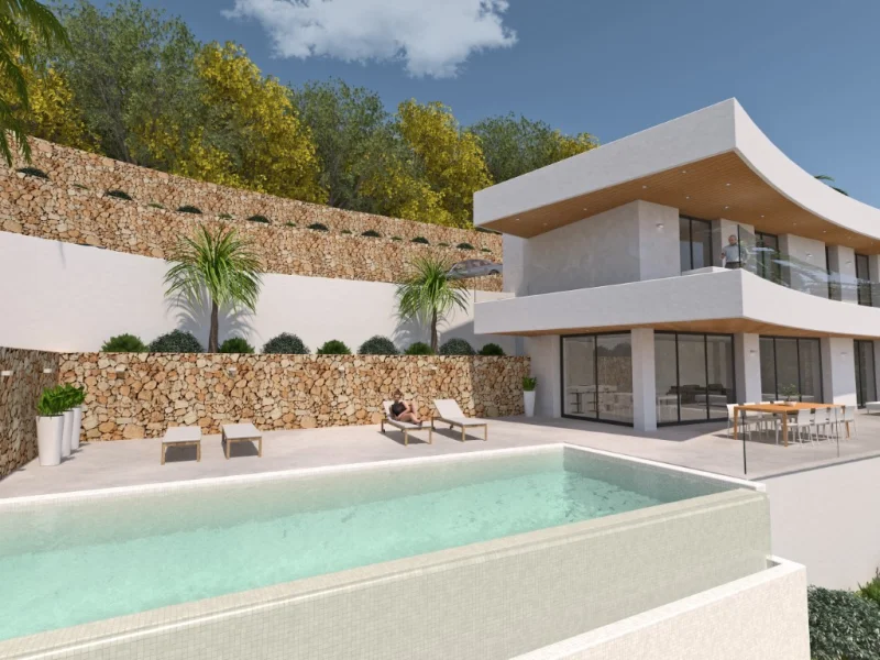 Villa de obra nueva con vistas al mar en Jávea