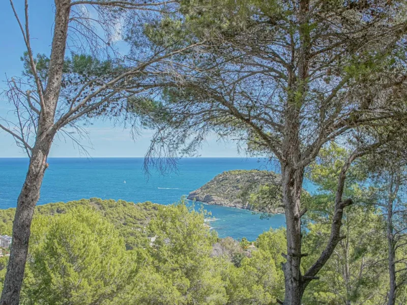 Parcela con vistas al mar y a la isla del Portichol en Jávea
