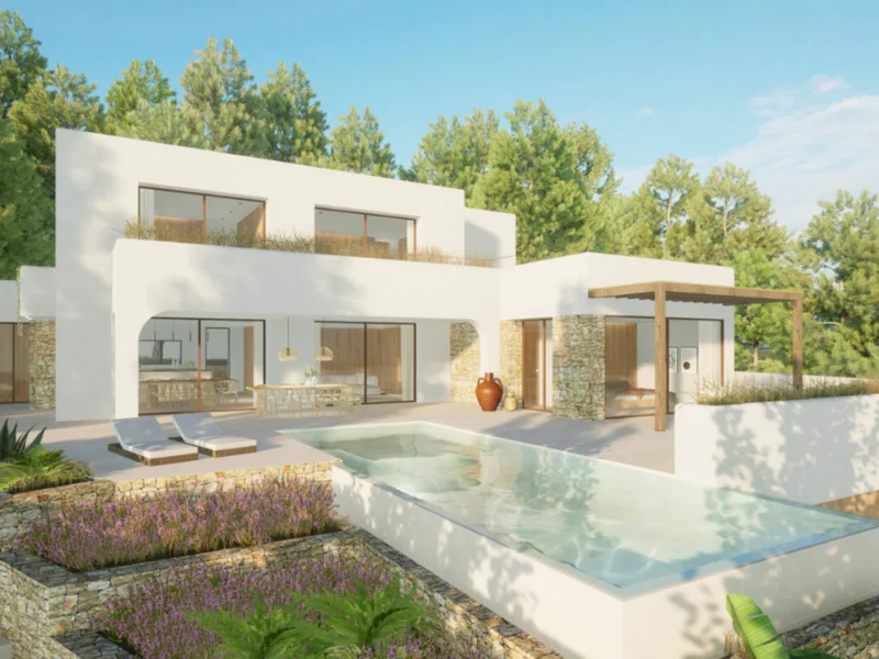 Villa de 4 dormitorios en venta en Moraira: Privacidad y confort