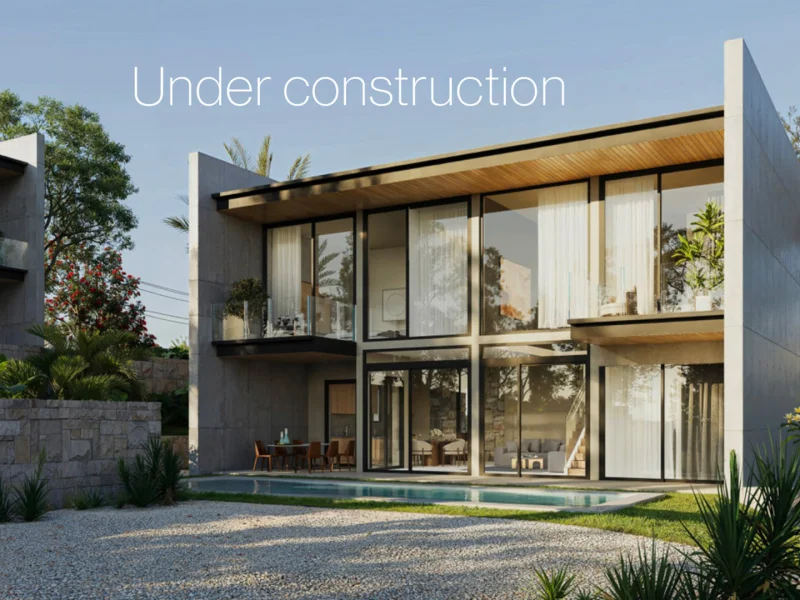 Villa de obra nueva en Calpe, Partida La Merced con piscina