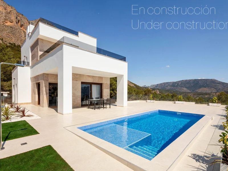 Villa moderna en Polop con vistas al mar y a la montaña