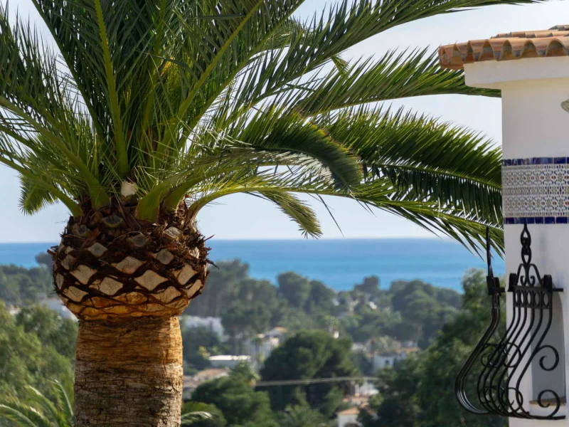 Villa con encanto en Moraira, El Tesoro con vistas al mar