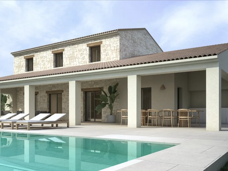 Villa mediterránea con piscina privada en Teulada