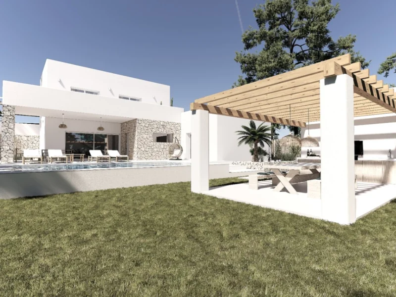 Villa mediterránea moderna en Moraira con piscina privada