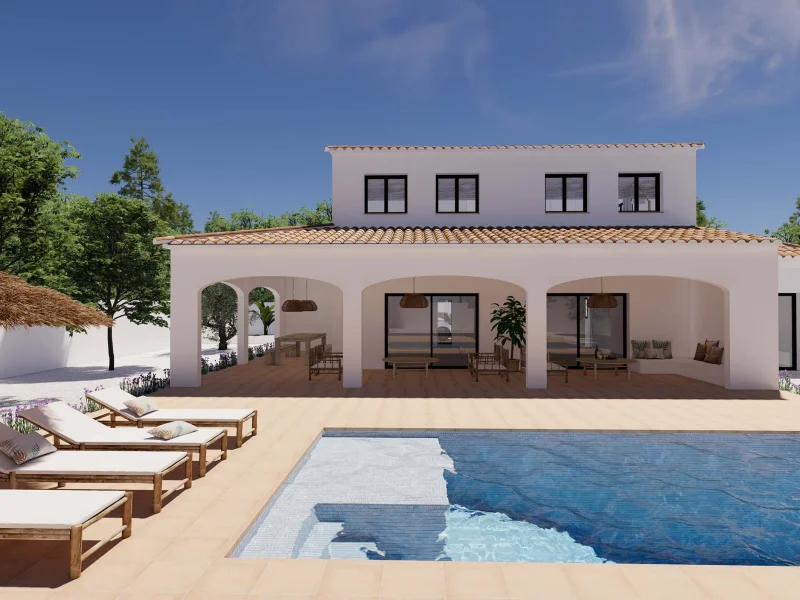 Villa mediterránea con piscina privada en Moraira