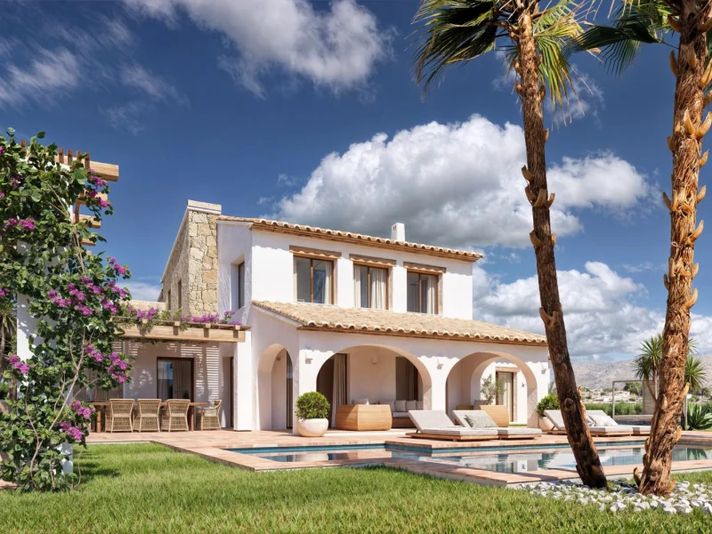 Elegante finca mediterránea en Teulada con vistas al mar