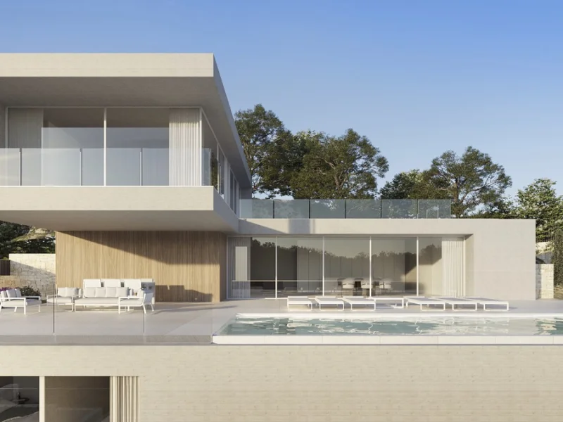 Villa moderna de obra nueva con vistas al mar en Montemar, Benissa