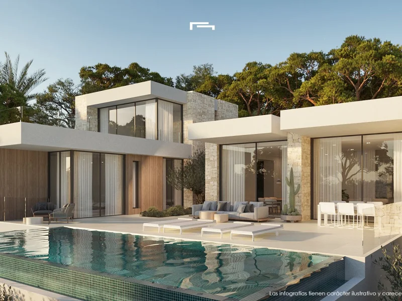 Villa moderna con vistas al mar en San Jaime, Benissa