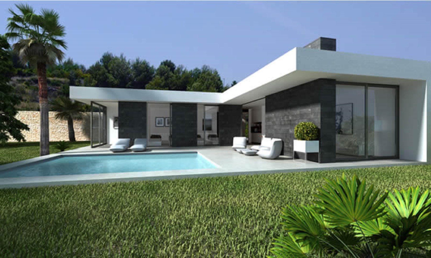 Villa moderna de obra nueva en Pedreguer, Monte Solana con piscina
